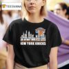 New York Knicks City Skyline All Names Of Legends T Shirt