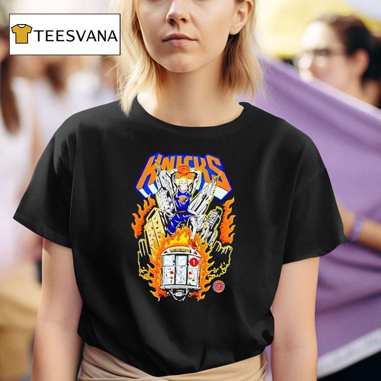 New York Knicks Subway Player Skeleton T Shirt