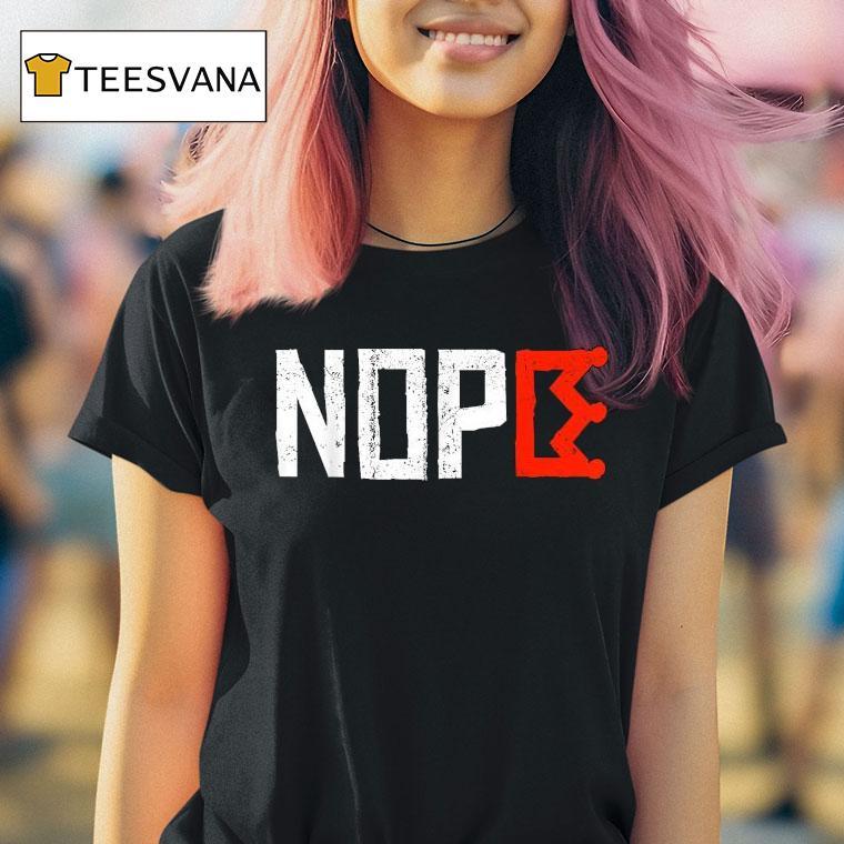 No Kings Nope Protest Sign Horizontal T Shirt