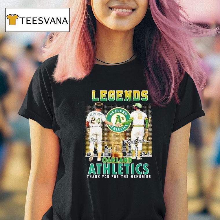 Oakland Athletics Legends Henderson And Jackson Memories T Shirt
