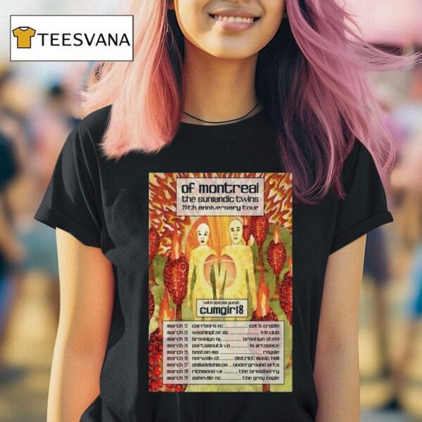 Of Montreal Tour The Sunlandic Twins Th Anniversary T Shirt