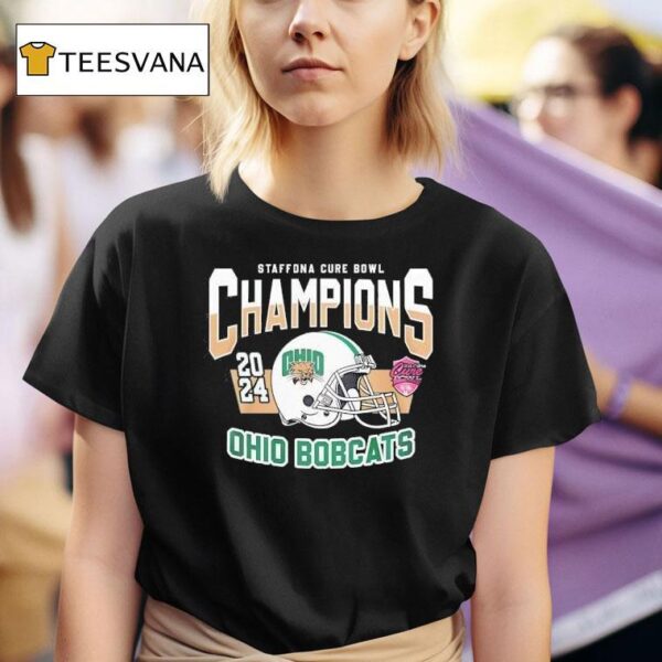 Ohio Bobcats Staffona Cure Bowl Champions T Shirt