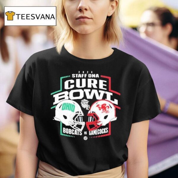 Ohio Bobcats Vs Jacksonville State Gamecocks Cure Bowl Champions T Shirt