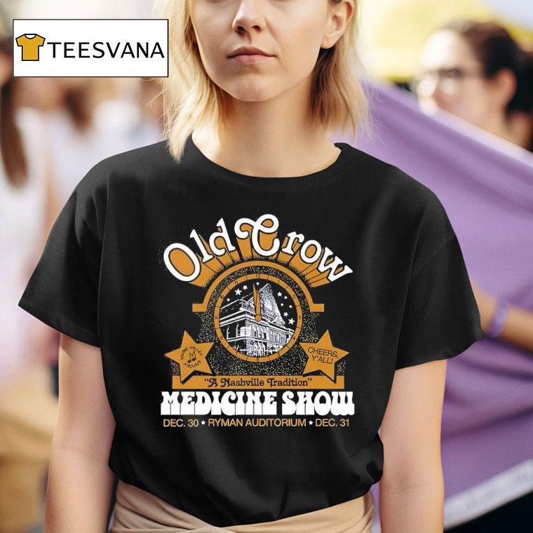 Old Crow New Years Eve Ryman Auditorium Dec Nash Tenn T Shirt