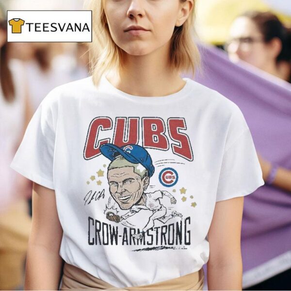 Pete Crow Armstrong Chicago Cubs Caricature Signature T Shirt