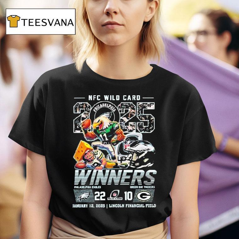 Philadelphia Eagles Beat Green Bay Packers Nfc Wild Card Winners Mascot Nfl Philly T Shirt