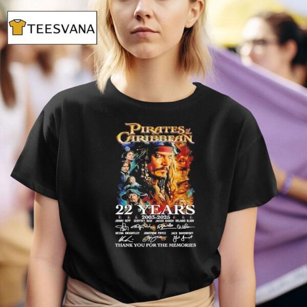 Pirates Of The Caribbean Years Thank You For The Memories T Shirt