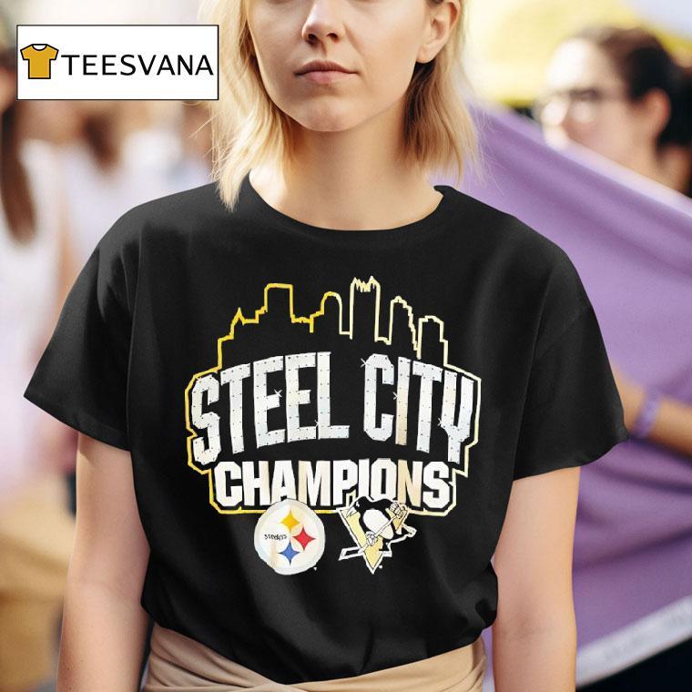 Pittsburgh Slers X Pittsburgh Peaguins Sl City Champions T Shirt
