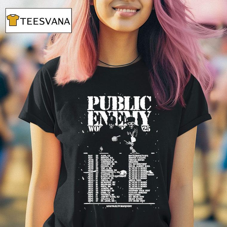 Public Enemy World Tour Dates T Shirt
