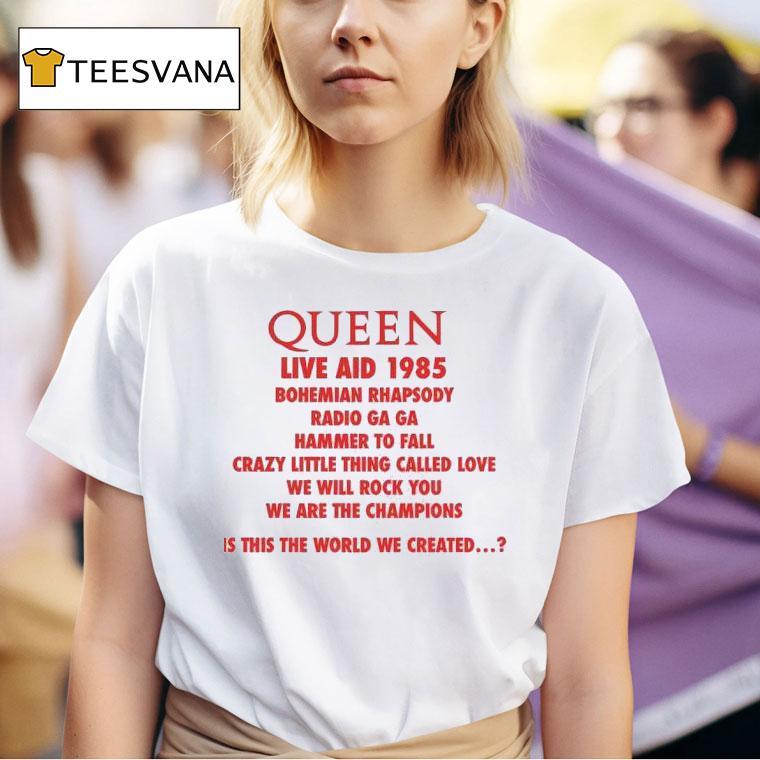 Queen Music Queen At Live Aid T Shirt