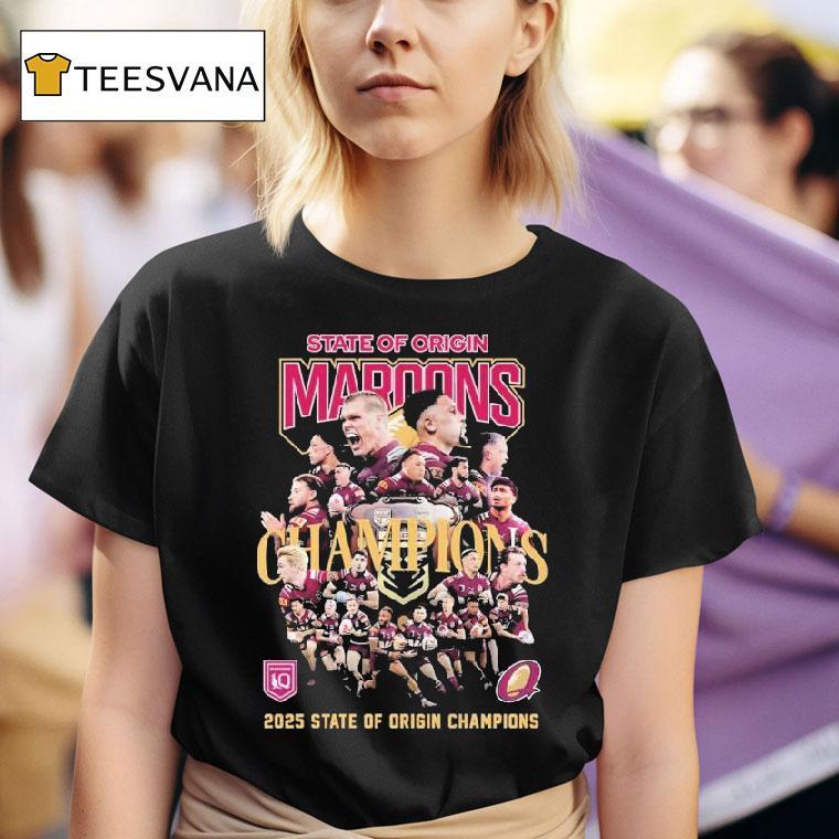 Queensland Maroons State Of Origin Champions T Shirt