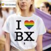Regan Aliyah Wearing I Love Bx Pride T Shirt