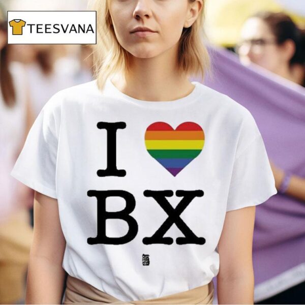 Regan Aliyah Wearing I Love Bx Pride T Shirt