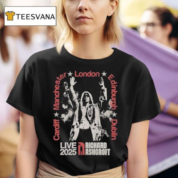 Richard Ashcroft Manchester London Edinburgh Dublin Cities Tour T Shirt