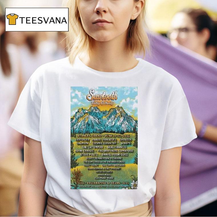 Sautooth Valley Gathering Jun In Stanley Id Tour T Shirt