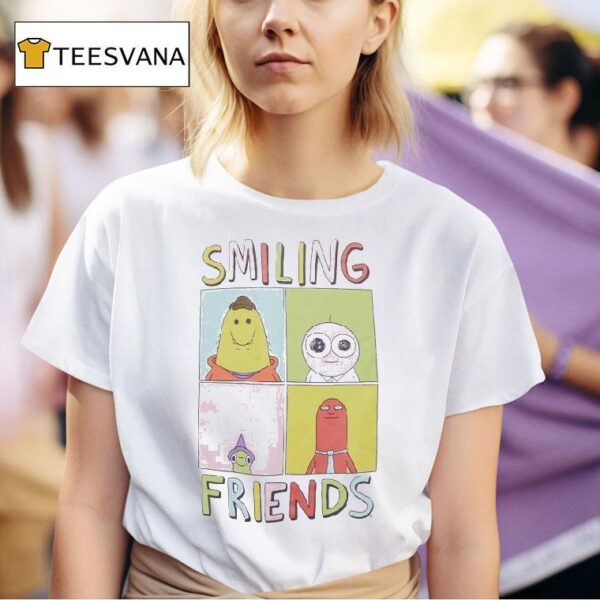 Smiling Friends Character Grid T Shirt