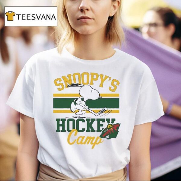 Snoopy S Wild Hockey Camp Minnesota Wild T Shirt
