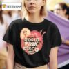 Solid Pink Disco Graphic T Shirt