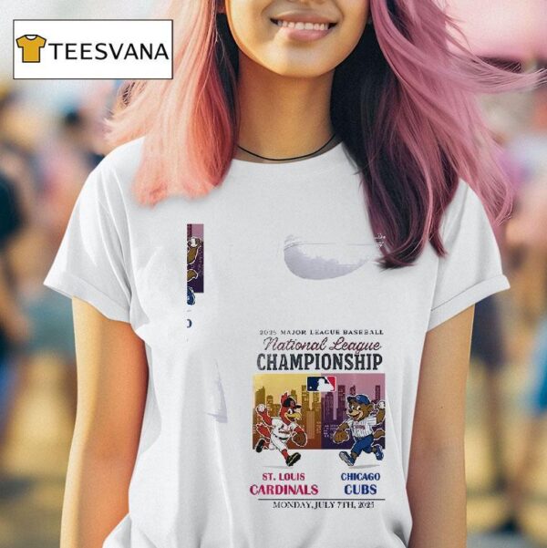 St Louis Cardinals Vs Chicago Cubs National League Championship Mascots T Shirt