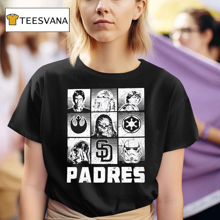 Star Wars Padres Heroes And Villains T Shirt