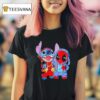 Stitch And Deadpool Cartoon T Shirt
