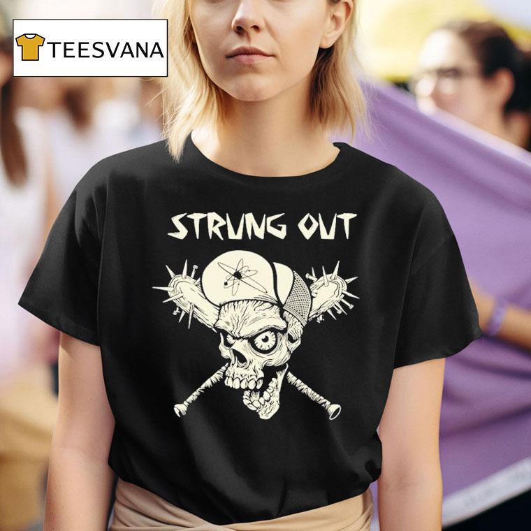 Strung Out Zombie Skull T Shirt