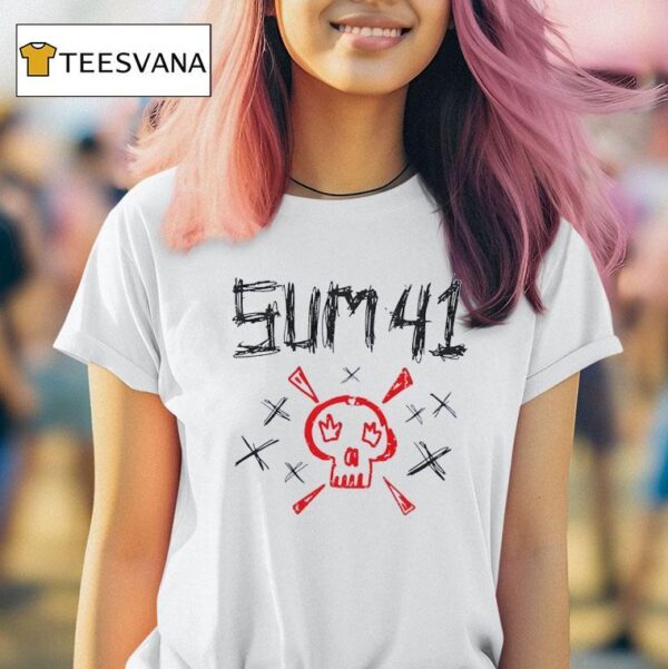 Sum Sketch Logo Skull T Shirt
