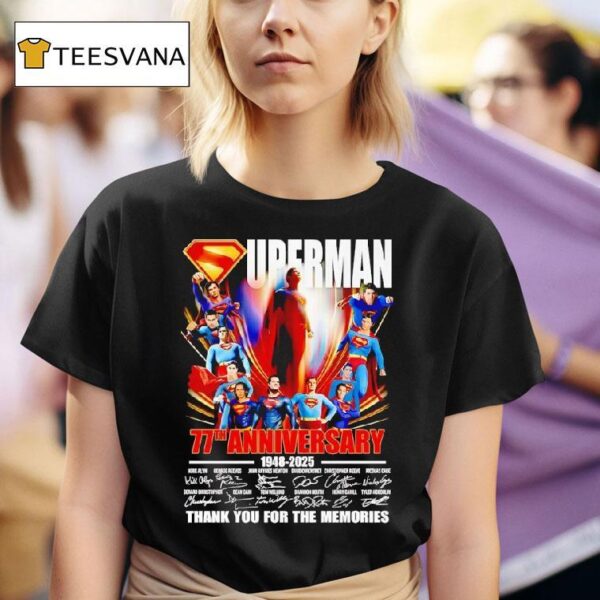 Superman Th Anniversary Signatures Thank You For The Memories T Shirt