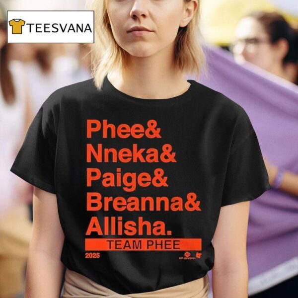 Team Phee All Star Lineup Ampersand Phee Nneka Ogwumike Paige Bueckers Breanna Stewart Allisha Gray T Shirt