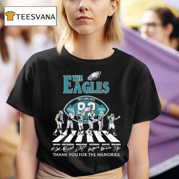 The Philadelphia Eagles Nd Anniversary Thank You For The Memories Road Abbey Signatures T Shirt