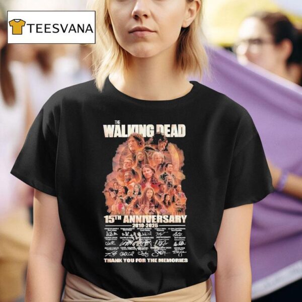 The Walking Dead Th Anniversary Thank You For The Memories Signatures T Shirt