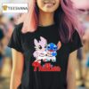 Toothless Night Fury And Stitch Philadelphia Phillies T Shirt