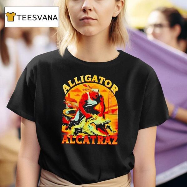 Trump Riding Alcatraz Alligator T Shirt