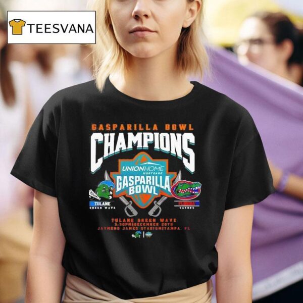 Tulane Green Wave Vs Florida Gators Gasparilla Bowl Champion T Shirt