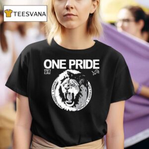 Vintage One Pride Detroit Lions Logo Masco T Shirt