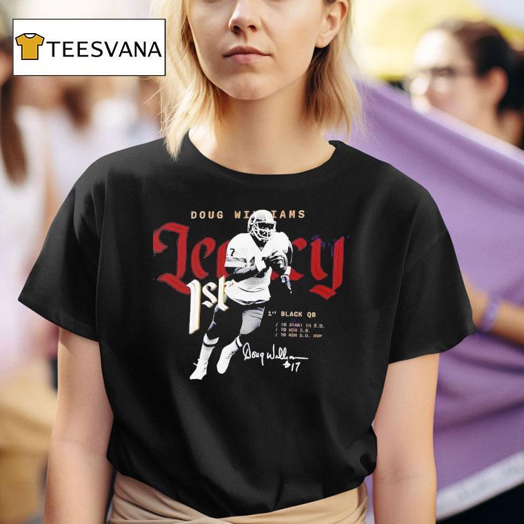 Washington Commanders Doug Williams Mitchell And Ness Black Legacy Graphic Two Sides T Shirt