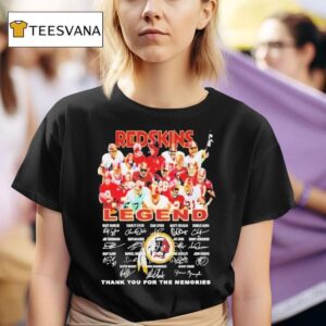 Washington Commanders Redskins Legend Thank You For The Memories Signatures T Shirt