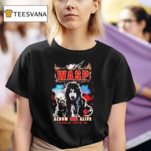 Wasp Album One Alive World Tour Skull Holding Demon Vocalist T Shirt