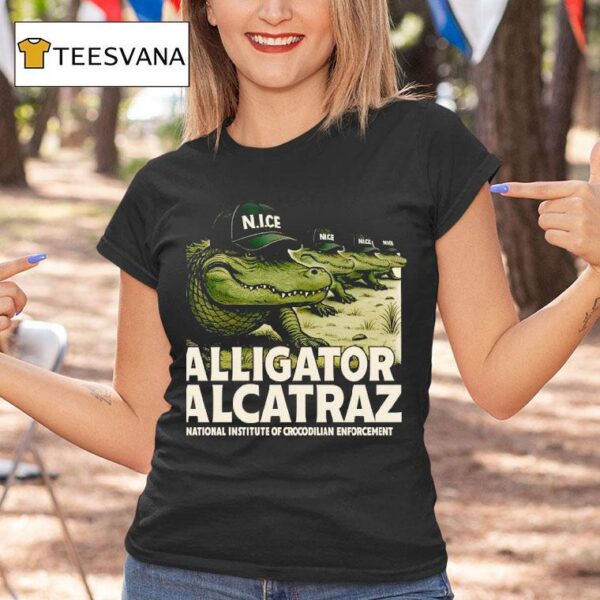Alcatraz Alligator Enforcement National Institute Of Crocodilian Enforcemen T Shirt