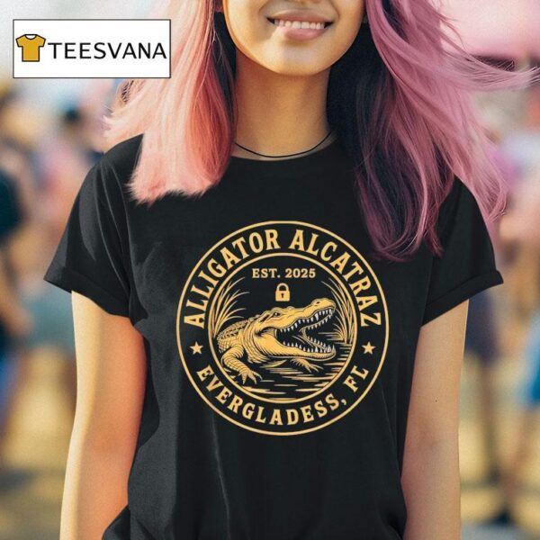 Alligator Alcatraz Florida Everglades Parody Est T Shirt