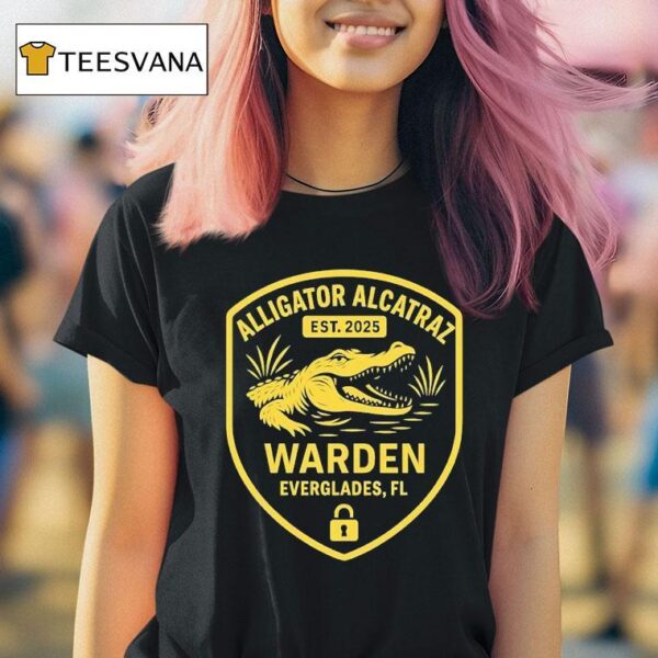 Alligator Alcatraz Warden Everglades Fl Est T Shirt