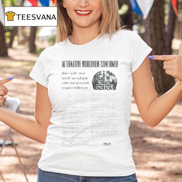 Alternative Worldview Confirmed Rules Of The Real World Are A Fragile Collection Of Socially Reinforced Illusions T Shirt