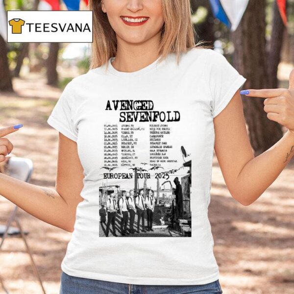 Avenged Sevenfold European Tour T Shirt