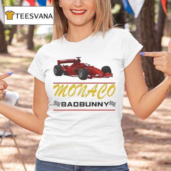 Bad Bunny Most Wanted Tour Monaco Race Car Dates T Shirt