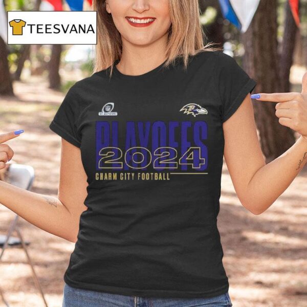 Baltimore Ravens Charm City Football Nfl Playoffs T Shirt