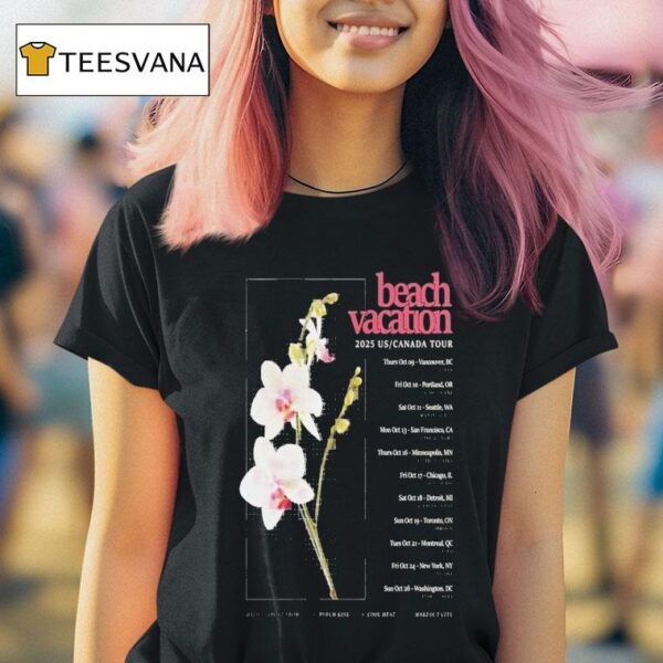 Beach Vacation Us Canada Tour Dates T Shirt