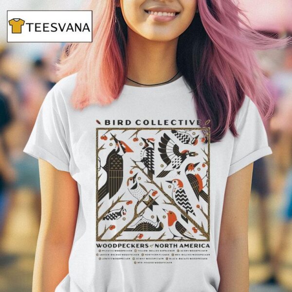 Bird Collective Woodpeckers Of North America T Shirt