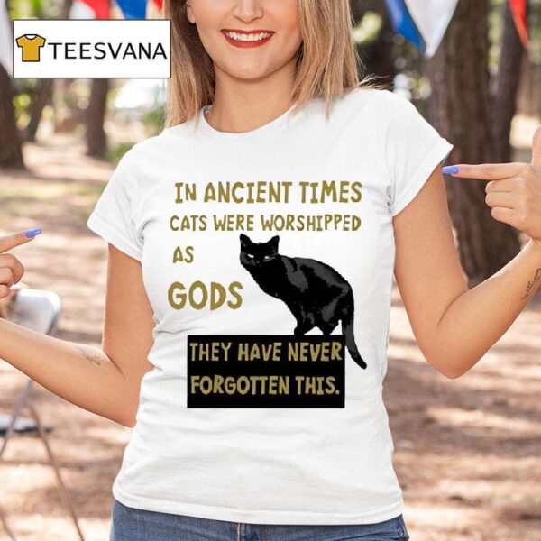 Black Cat In Ancient Times Cats Were Worshipped As Gods T Shirt