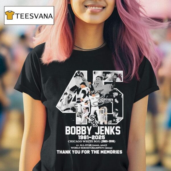 Bobby Jenks Chicago White Sox Thank You For The Memories Signature T Shirt