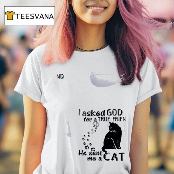 Cats I Asked God For A True Friend So He Sent Me A Ca T Shirt